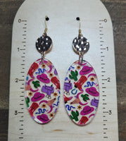 Acrylic Cowgirl Drop Earrings