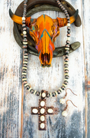 Avery Cross Western Necklace Set (Available in 2 Colors)