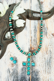 Avery Cross Western Necklace Set (Available in 2 Colors)