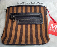 Montana West Aztec Canvas Crossbody ** Black/Coffee - NEW PRINT