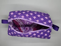 Handmade - Quilted Purple Makeup Bag