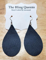 Teardrop Geniune Leather Earrings