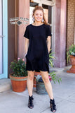 CLEARANCE - Black Throw Back Dress - Last 1