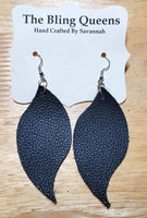 Wave Geniune Leather Earrings