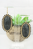 Blythe Oval Stone Earrings (4 Colors Available)