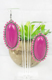 Blythe Oval Stone Earrings (4 Colors Available)