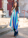 CLEARANCE - Blues Vertical Stripe Duster