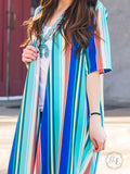 CLEARANCE - Blues Vertical Stripe Duster