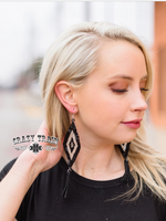 Broken Bow Earrings ** SILVER/BLACK