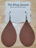 Teardrop Geniune Leather Earrings