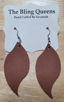 Wave Geniune Leather Earrings