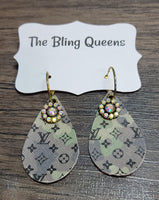 Camo Earrings with Charms