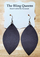 Leaf Genuine Leather Earrings