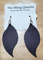 Wave Geniune Leather Earrings