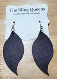 Wave Geniune Leather Earrings