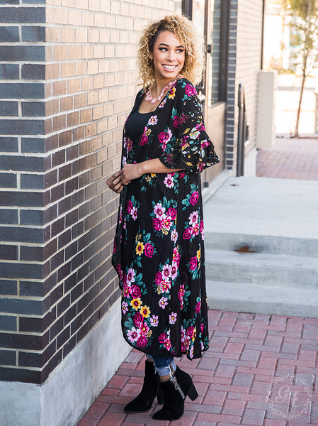 CLEARANCE - Come Away With Me Floral Lace Duster