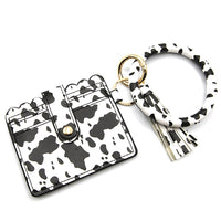 CLEARANCE Cow Bangle Keychain with Wallet/ID Holder