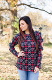 Cowboy Plaid Cutout Top