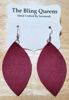 Leaf Genuine Leather Earrings