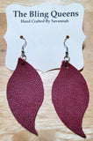 Wave Geniune Leather Earrings