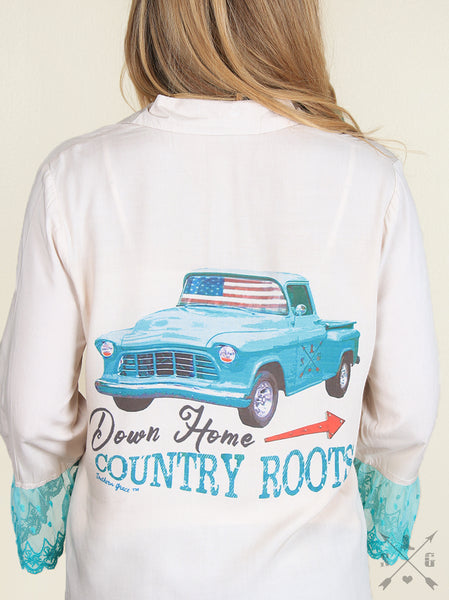 "Down Home Country Roots"  Button Up