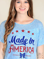 CLEARANCE - Made in America with Bow Back Tee