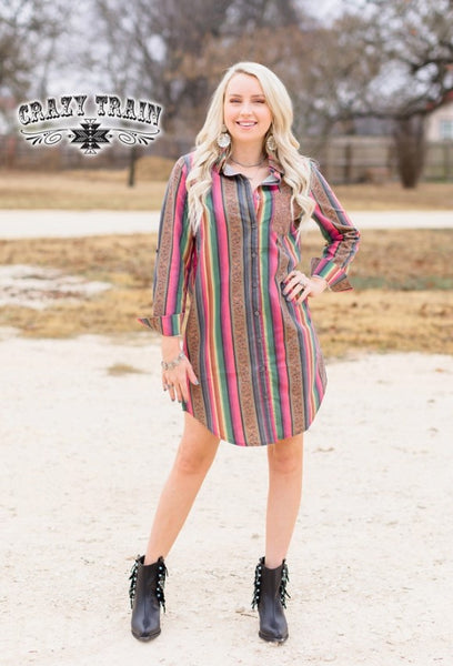Giddy Up Button Down Dress/Duster