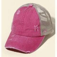 CLEARANCE - Pony Tail Hats - Assorted Colors & Prints