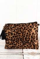 Luxe Leopard Tassel Crossbody/Clutch