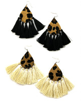 Leopard Tassel Earrings (2 Colors Available)