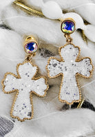 Let Your Light Shine Cross Earrings (2 Color Choices)