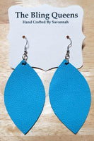 Leaf Genuine Leather Earrings