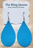 Teardrop Geniune Leather Earrings