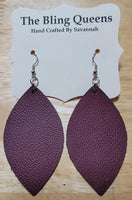 Leaf Genuine Leather Earrings