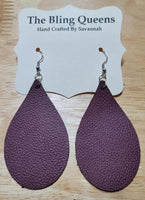 Teardrop Geniune Leather Earrings