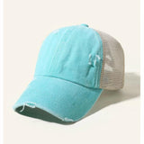 CLEARANCE - Pony Tail Hats - Assorted Colors & Prints