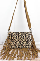 CLEARANCE On The Scene Fringe Tassel Crossbody (Leopard)