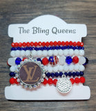 Patriotic Bracelets or Earrings with Charms (Sold Seperately)