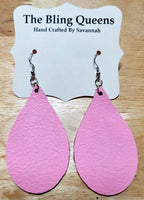 Teardrop Geniune Leather Earrings