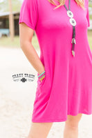 CLEARANCE - Pretty in Pink Pocket Dress - Last 2