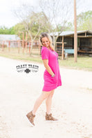 CLEARANCE - Pretty in Pink Pocket Dress - Last 2