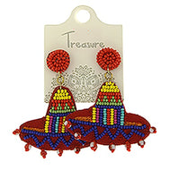 Sombrero Seed Bead Earrings (2 Colors Available)