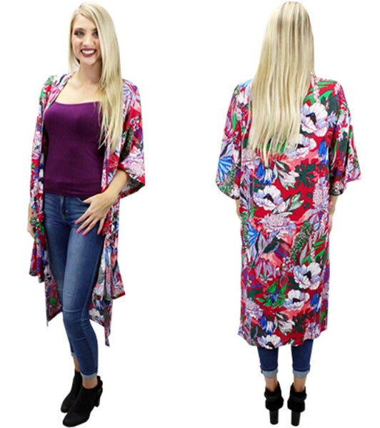 Long Floral Duster - One Size