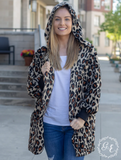 Wrap Me Up Wrap Jacket With Hoodie (Leopard)