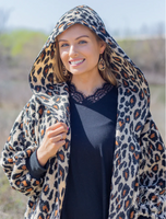 Wrap Me Up Wrap Jacket With Hoodie (Leopard)