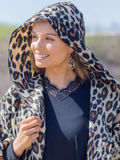 Wrap Me Up Wrap Jacket With Hoodie (Leopard)