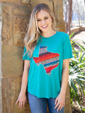 Serape & Leopard Texas Tee - LAST ONE