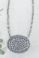 Pave Burnished Rhinestone & Iridescent Rhinestone Necklaces (5 Choices)