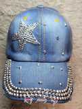 CLEARANCE "Star" Studded Denim Ball Cap