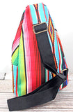 Southwest Serape Faux Leather Small Sling Backpack